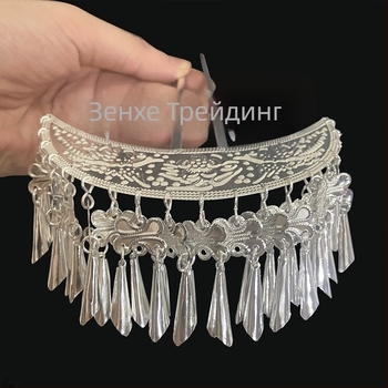 Украса за глава с етнически стил, метален материал, форма: ресни, електроплакиране (Материал: метал; Стил: етнически; Форма: ресни; Обработка: електроплакиране; Година на пускане: пролет 2025)