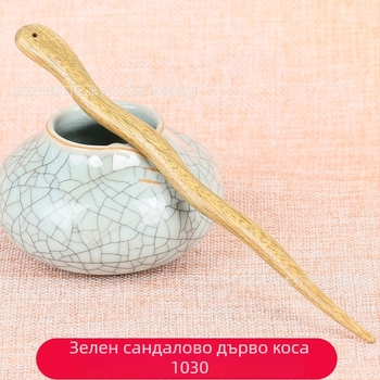 Щипка за коса от ебоново дърво, винтидж стил с вълнообразна украса за глава, персонализируема