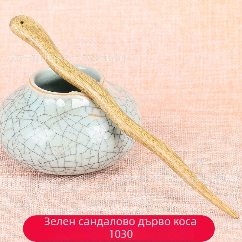 Щипка за коса от ебоново дърво, винтидж стил с вълнообразна украса за глава, персонализируема