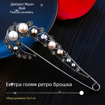 Брошка от сплав със посребрено или позлатено покритие – корейски стил/японски стил; двойна употреба; произход: Джинхуа; пролет 2025.