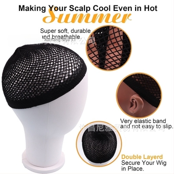 Шапка за перука с високоеластична мрежа за коса, двукрайна дълга мрежа за оформяне на перука, 20 g