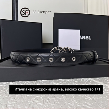 Пояс за жени с медна овална катарама, гладък дизайн, буквено оформление, casual стил