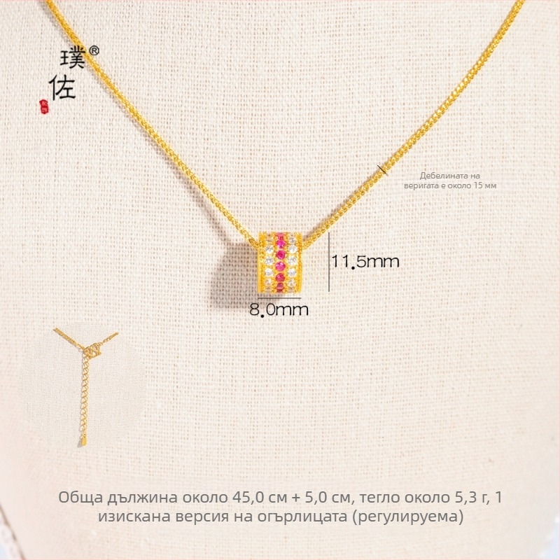 Колие от мед с електроплатирано покритие, ключична верига, марка P·z accessories/puzuo, произход Yiwu