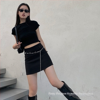 Талийна верижка за жени — метал, 110 см, пеперуден мотив, единична обиколка, моден офис стил