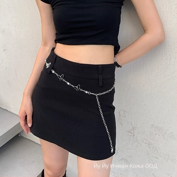 Женска метална талиева верига, модерен OL стил, с единичен пръстен на колана, подходяща за всички сезони