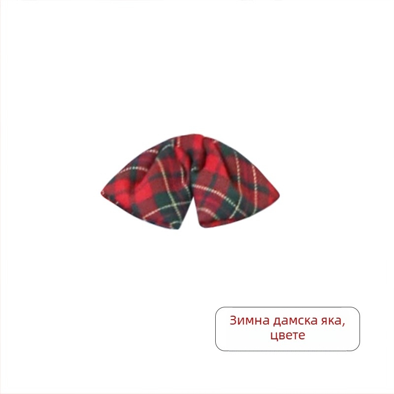 Папийонка за яка с цвете, каре модел, тъкана материя, унисекс, за деца