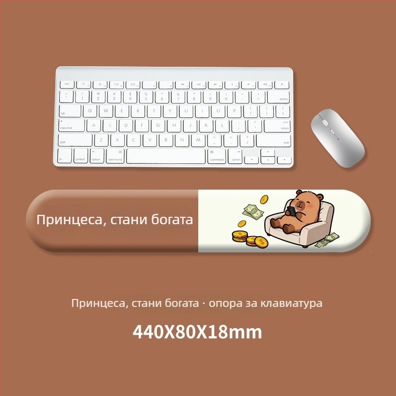 Подложка за клавиатура и мишка, силиконова, антихлъзгаща, износоустойчива, модел 0081-0699, за офис