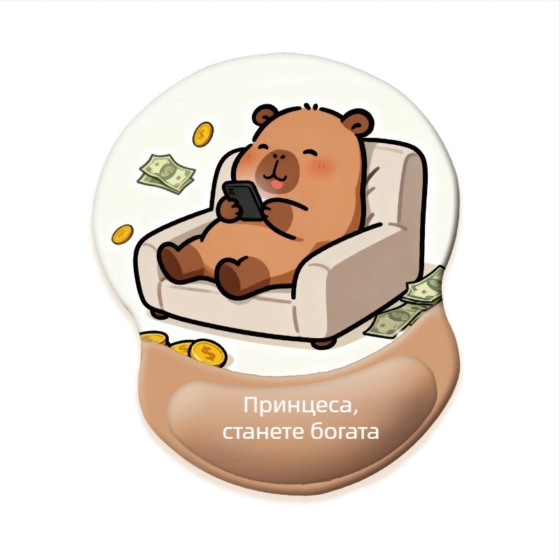 Клавиатурна подложка за китката и подложка за мишка, силикон, стил: опора за ръката на клавиатурата и мишката, антихлъзгаща се и износоустойчива, офисна употреба