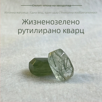 Гривна с неравна форма естествен кристален мънист, полирана