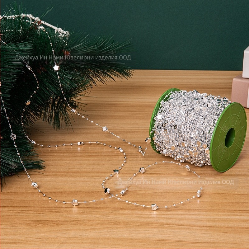 DIY бижутерийни аксесоари — звезда с пет точки, електроплатирани акрилни мъниста и верижни украшения