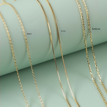 Огърлица с кръст висулка на O-връзка, геометричен мотив кутия, 925 сребро, електроплатиране