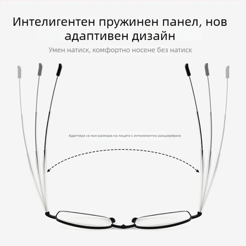 Очила за четене с PC лещи, анти синя светлина и антирадиация, метално-PC рамка с пълен корпус, квадратна форма, модел LH002