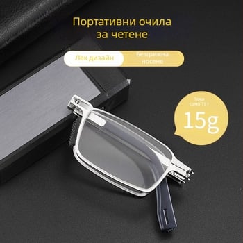 Очила за четене с лещи от смола, анти-синя светлина, метална рамка с пълен корпус, квадратен стил, пролет 2025