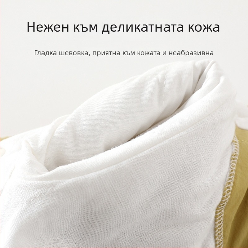 Новородено: Комбинезон с дебел квилиран памук, диагонално закопчаване, унисекс, дълги ръкави