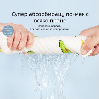 Бебешка шестслойна памучна марля кърпа за лице и попиване на слюнка, подходяща за деца на възраст 3–8 години, пролет 2025