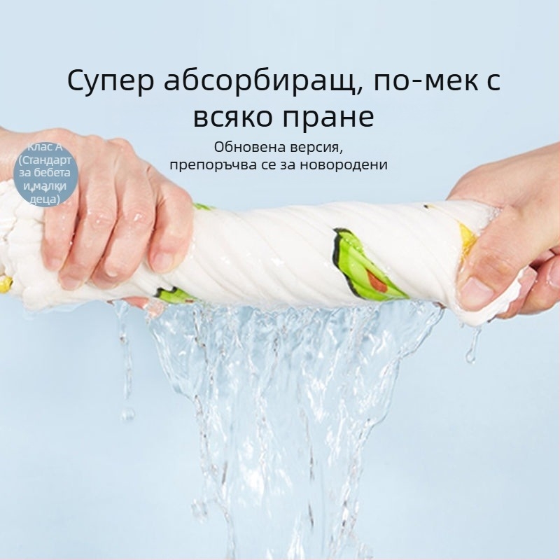 Бебешка шестслойна памучна марля кърпа за лице и попиване на слюнка, подходяща за деца на възраст 3–8 години, пролет 2025
