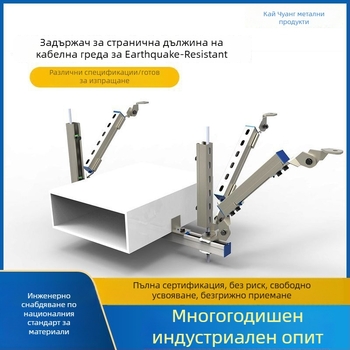 Антиземетръсна скоба за кабелен лоток и шинна секция — пълен комплект монтажни принадлежности за тръбопроводи (Gb/t 9074.11-1988)