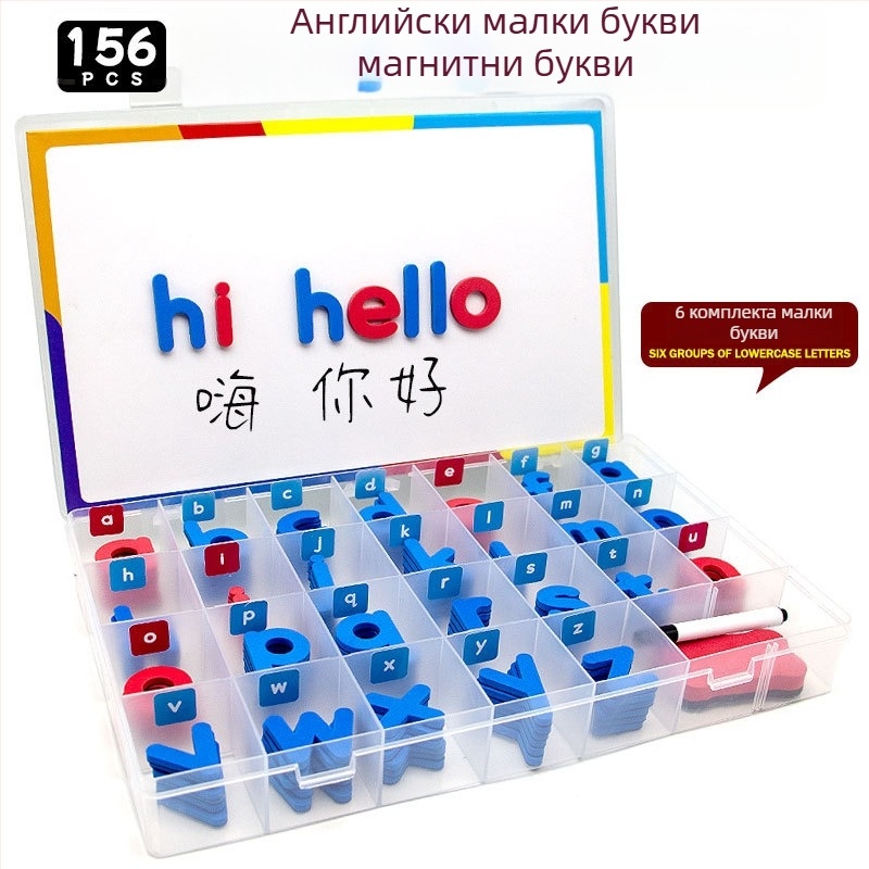 Магнитни английски букви за ранно образование — помощник за правопис по английски, марка Magnetic Hui Duck, за деца 4-6 г