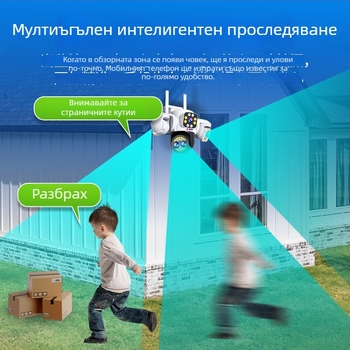 Сферична камера за наблюдение (0.001 lux минимално осветление; -30 до 65 °C; 12V захранване; вътрешно/външно използване; алармена функция поддържа)