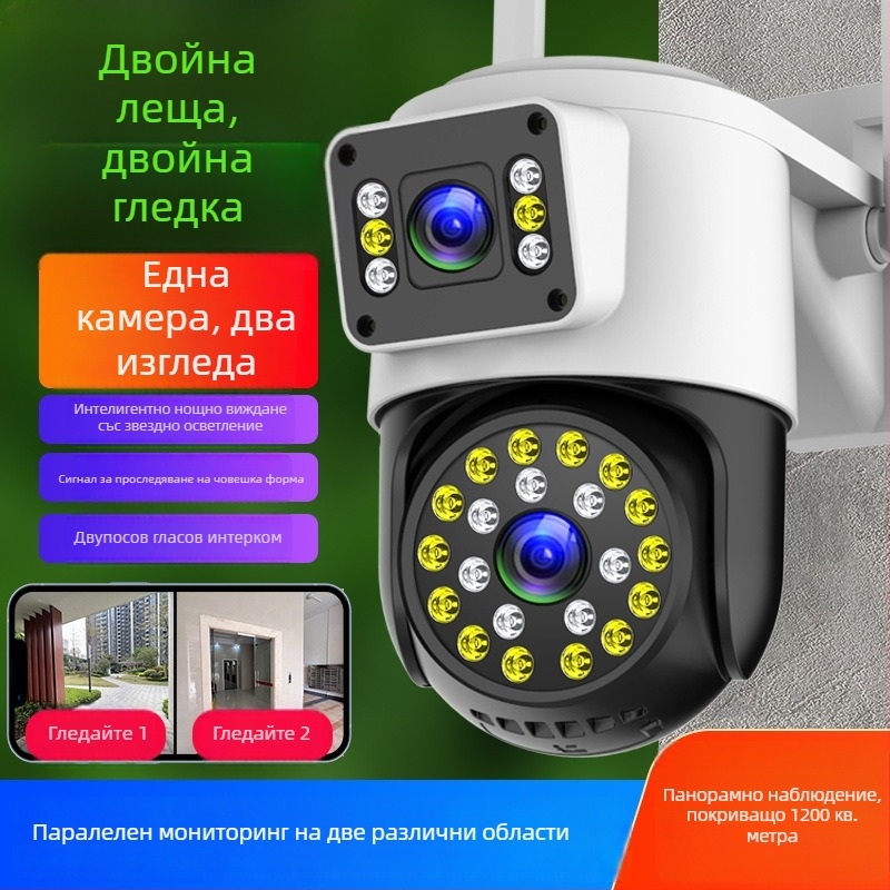Сферична камера за наблюдение (0.001 lux минимално осветление; -30 до 65 °C; 12V захранване; вътрешно/външно използване; алармена функция поддържа)