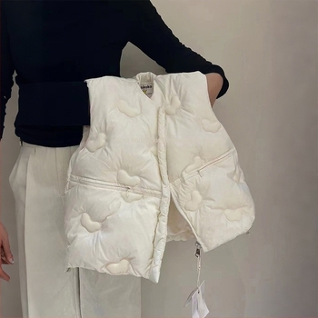 Детска пухена жилетка без ръкави за есен, пълнеж 86-90% пух от гъска, плат полиестер, свободен модел