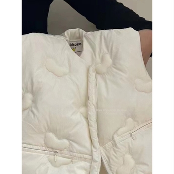 Детска пухена жилетка без ръкави за есен, пълнеж 86-90% пух от гъска, плат полиестер, свободен модел