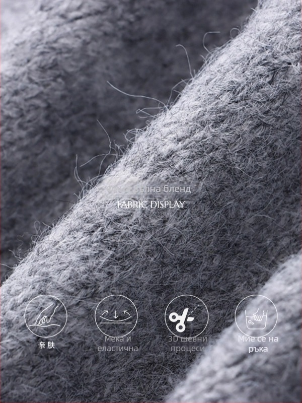 Пуловер от полиестер с жакардов геометричен модел Fair Isle, кръгло деколте и дълги ръкави.