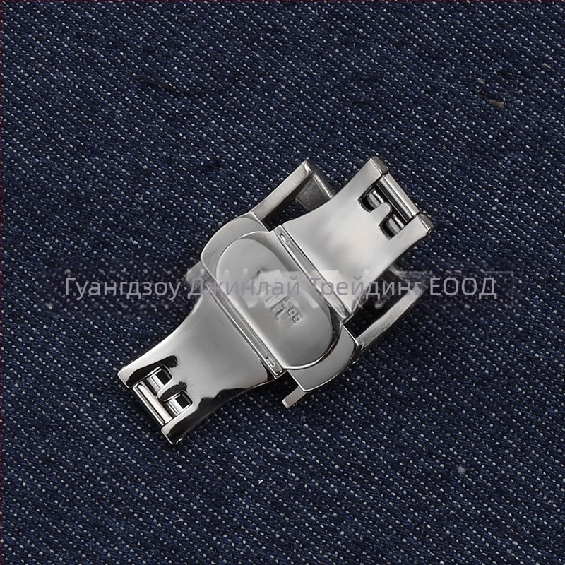 Закопчалка за часовник от неръждаема стомана със двойно натискане за кожени каишки