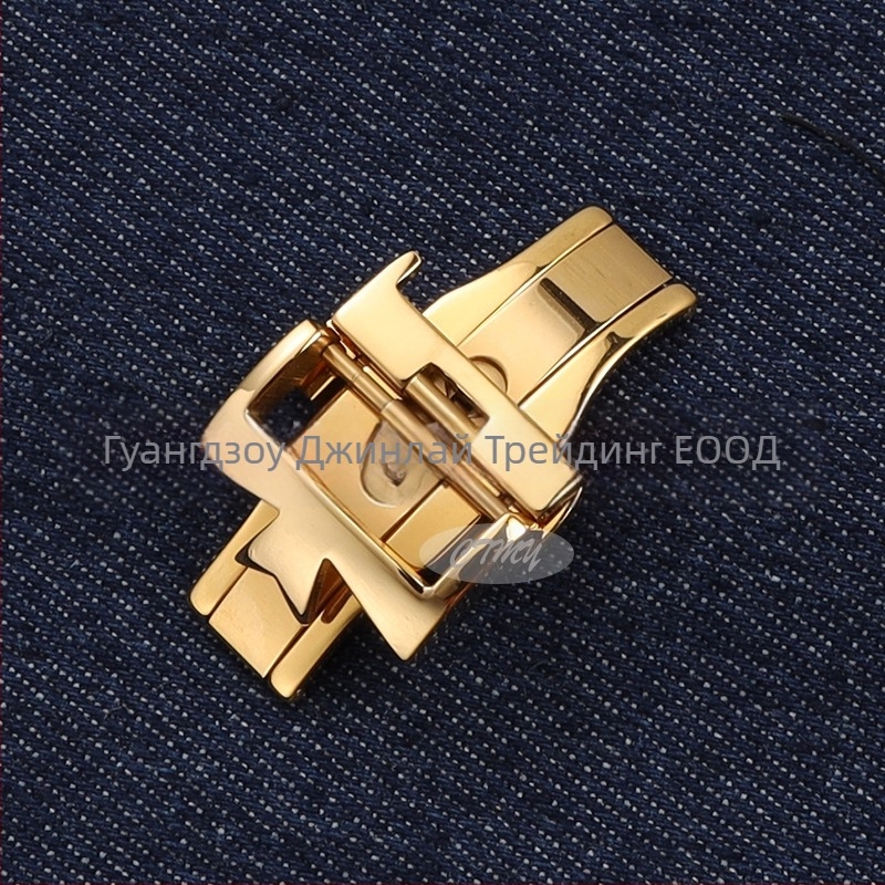 Закопчалка за часовник от неръждаема стомана със двойно натискане за кожени каишки