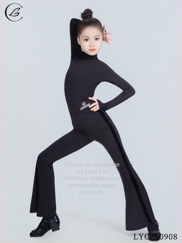 Латино танц облекло за момичета, деца и възрастни – Зима 2025, Crystal Hemp плат, полиестер 90–95%, сладък стил, елегантен градски стил за ежедневна употреба