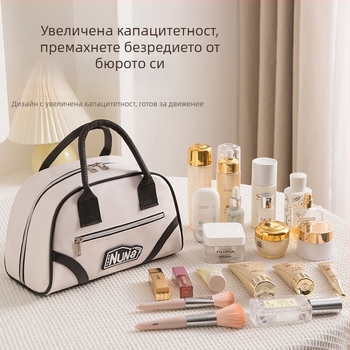 Yingxin PU козметична чанта с кубна форма – мултифункционален пътнически органайзер за грим