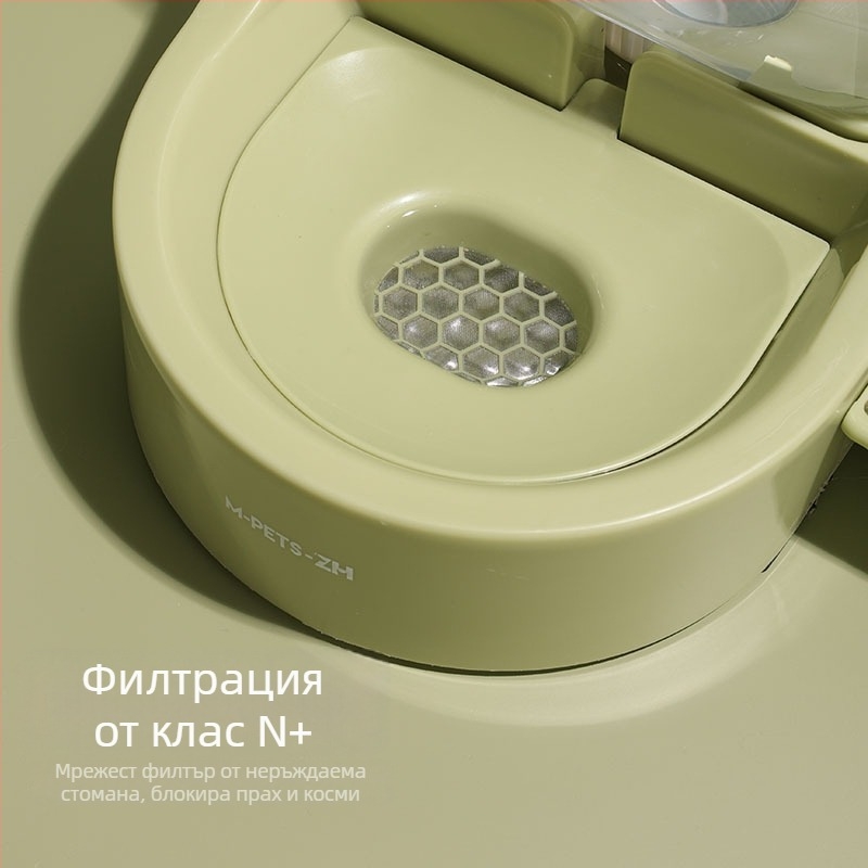 Котешки воден дозатор - преносим, без захранване, марка ZH-MPETS, аксесоар за домашни любимци