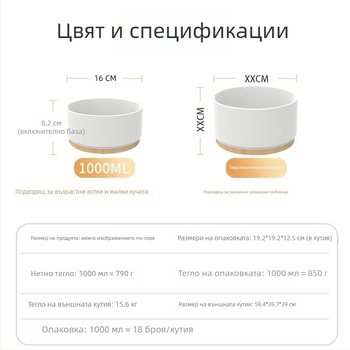 Загряваща керамична купа за котки – за домашни любимци, LIUTA (Керамика; Котка; Аксесоари за домашни любимци; LIUTA)