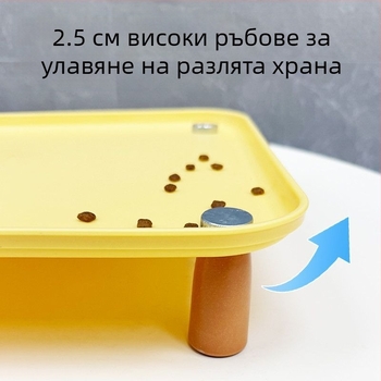 Подложка за хранене на котки с повдигната стойка – ABS материал; марка Buckwheat; за котки; принадлежности за хранене на домашни любимци (Материал: ABS; Марка: Buckwheat; За: котки; Категория: принадлежности за хранване на домашни любимци)