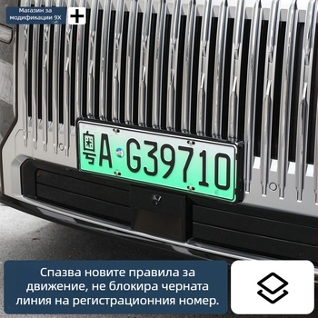 Рамка за защита на регистрационен номер за Zeekr 9X, алуминиева сплав, включени винтове