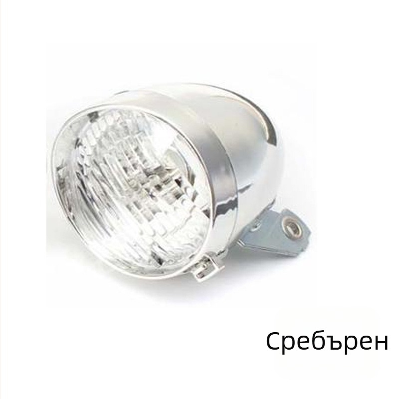 Передна велосипедна светлина с 3 светодиода, батерийно захранване и ретро дизайн за нощно каране