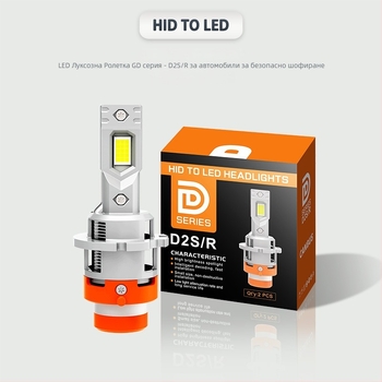 Автомобилен LED фар | 1:1 оригинално ксеноново заместване | Съвместим с D2S/D2R/D4S/D4R | 45W при 12V | 5500 lm | алуминиев корпус