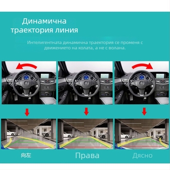 Обратна камера за задно виждане с AHD 720P/1080P динамична траектория, рибешко око, 170° ъгъл, IP68