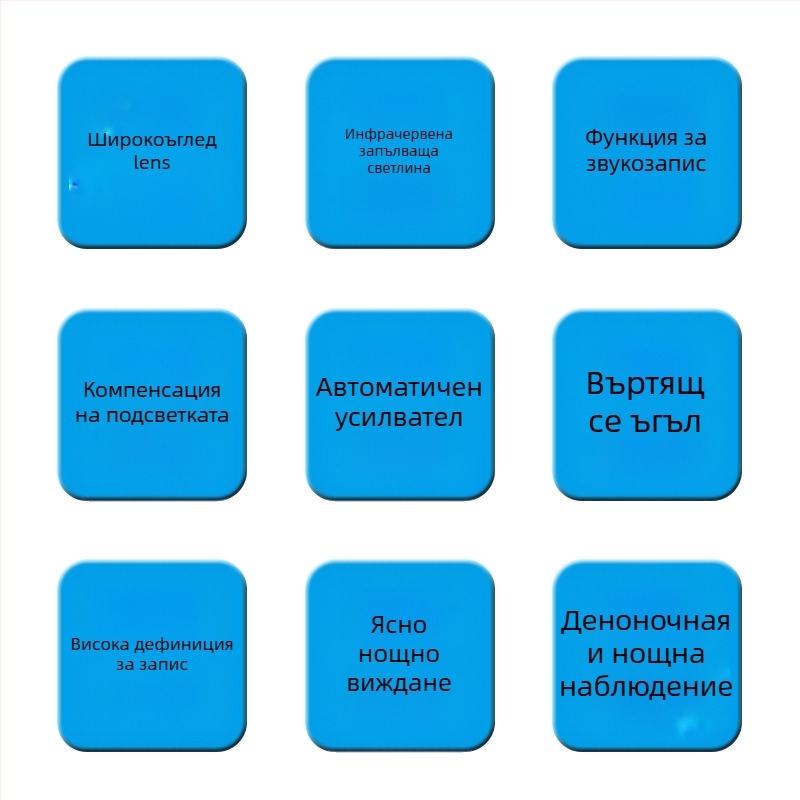 Двоен канал автомобилен регистратор за преден и заден кадър с инфрачервено нощно виждане и аудио, 1080P, 70° ъгъл, 12V