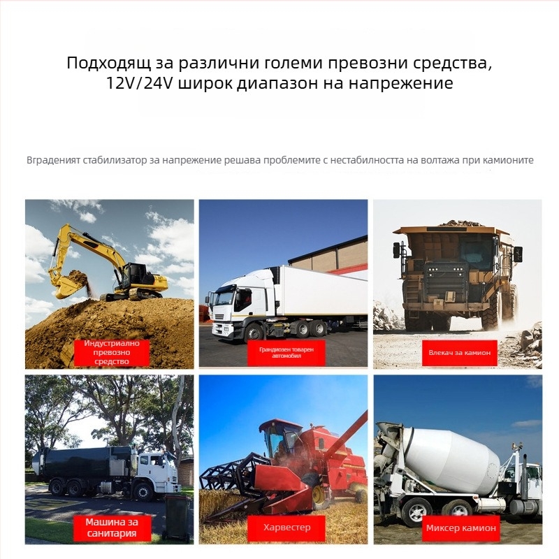 IP камера за автомобили и тежки машини, 1080P, водоустойчива, 2.8 мм обектив, IR до 30 м, 12V захранване