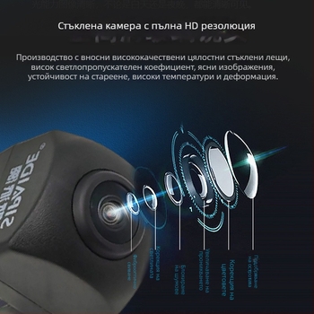 Камера за обратно виждане за кола - CCD Ultra HD, 140° ъгъл на виждане, 12V, RCA интерфейс