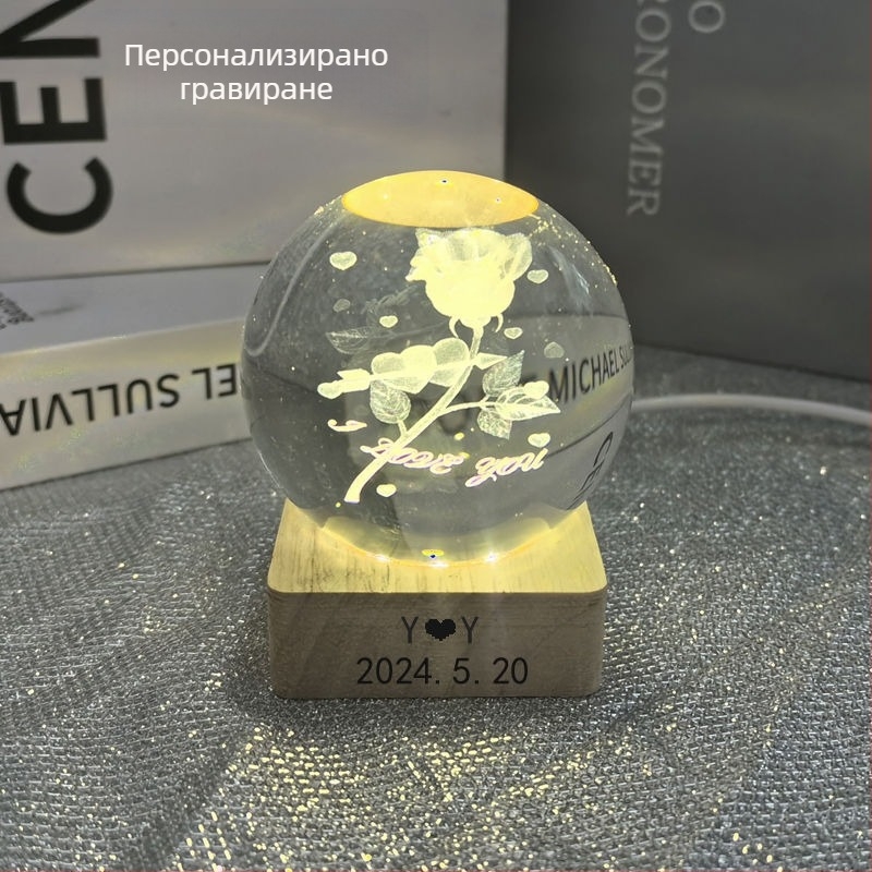 LED нощна светлина - декоративен орнамент с дизайн вдъхновен от пирони, марка Unique