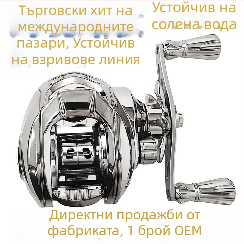 Water Drop Wheel Риболовна макара със метална жична чаша за влакна, антиексплозивен проводник Metal Master, авторизирана частна марка
