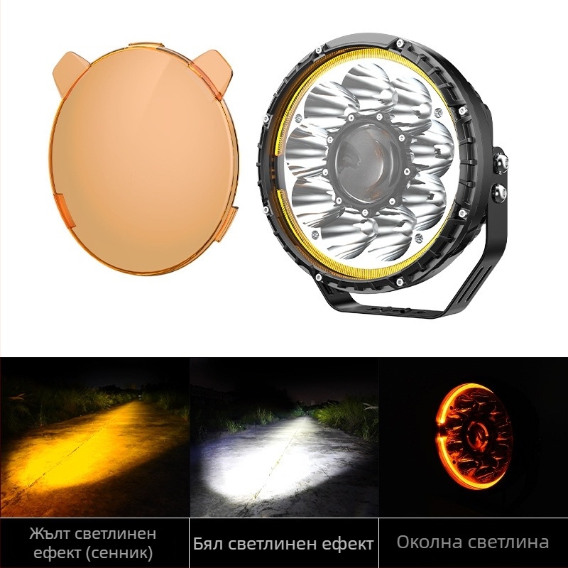 Harley стил мотоциклетна фара с ретро дизайн, със сваляем абажур (12-80V, 60W, 4000lm, алуминиев корпус, IP65)