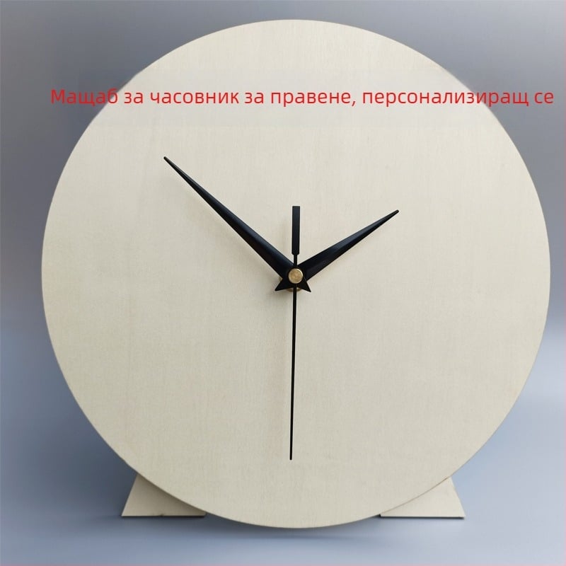 Ръчно изработен кръгъл стенен часовник с празен циферблат, дървена основа, метален циферблат, батерийно захранване, едностранен, модерен DIY графити арт