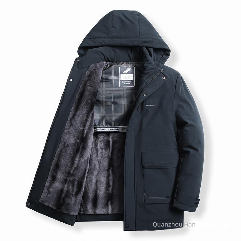 Памучно подплатено палто с качулка, Corduroy плат, ленена подплата, запазва топлината