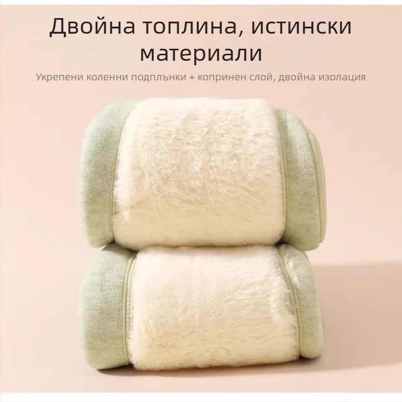 Детски топли памучни панталони за момичета с вътрешно флисово покритие — 78% памук, висока талия, зима, за деца 3–8 години
