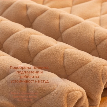 Мъжки топли вълнени панталони с подплата от флийс, трислойни, висока талия за зима