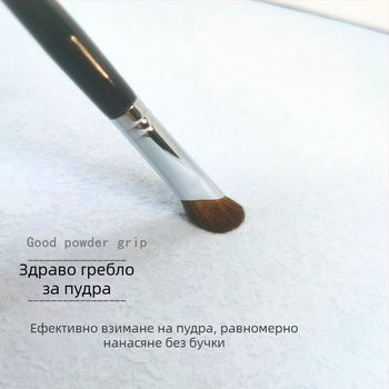 Контурна четка за носа, конски косъм, дървена дръжка, дължина на косъма 1 см, обща дължина 15 см, 1 бр