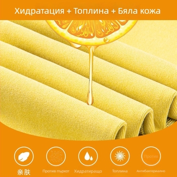 Дамски Chenille леггинси с висока талия, подплатени с флис, свободна кройка, средна плътност, еластичен спандекс